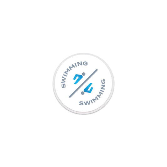 Schwimmen Anstecknadel weiß