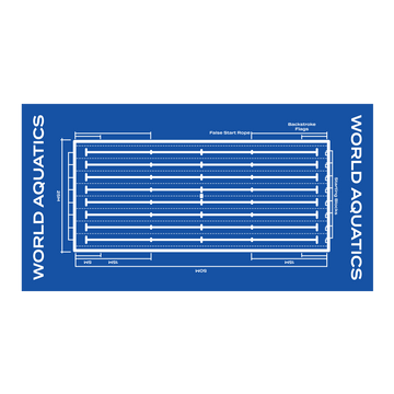 World Aquatics Blueway Schwimmtuch 150x80cm