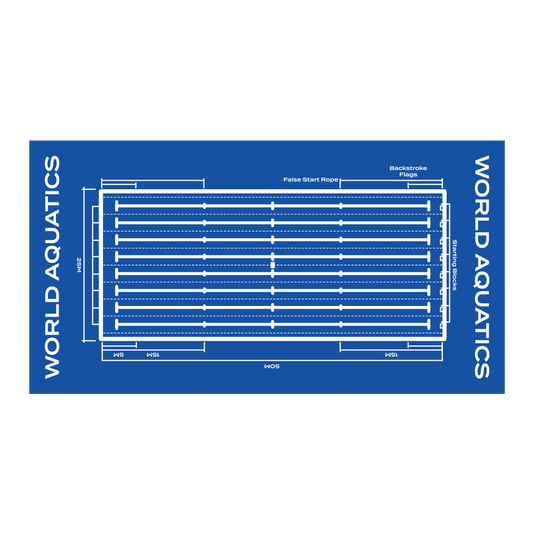 World Aquatics Blueway  Swim Towel 150x80cm