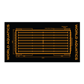 World Aquatics Bolt lane Schwimmtuch 150x80cm